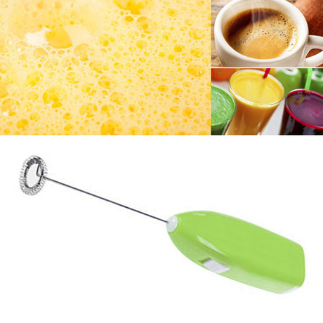 Cordless Electric Hand Mixer Battery Powered Small Plastic Metal Household Hand Mixer for Home Hotel Green