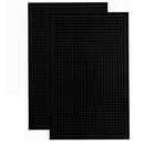 2 Pcs Bar Service Mat Black Waterproof Heat Insulating PVC Bar Countertop Spill Mat 45x30x1cm