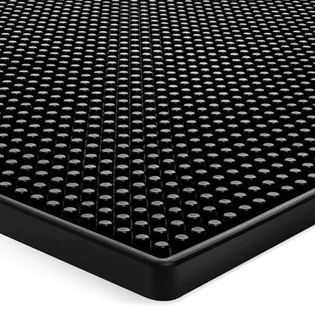 2 Pcs Bar Service Mat Black Waterproof Heat Insulating PVC Bar Countertop Spill Mat 45x30x1cm