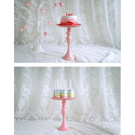 Cake Stand Minimalist Stable Decorative Multi Functional Cake Tray Holder for Cupcake Dessert Fruit Pink S