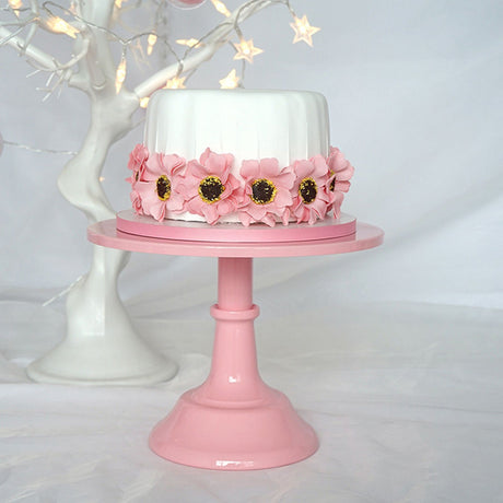 Cake Stand Minimalist Stable Decorative Multi Functional Cake Tray Holder for Cupcake Dessert Fruit Pink M