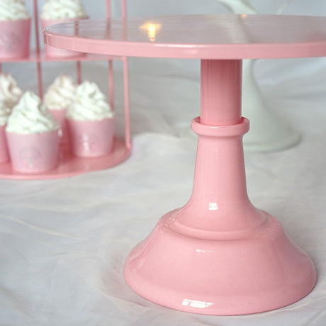 Cake Stand Minimalist Stable Decorative Multi Functional Cake Tray Holder for Cupcake Dessert Fruit Pink M