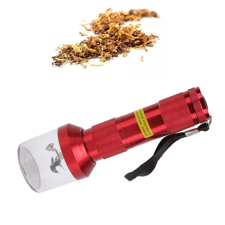 Electric Tobacco Herb Grinder Professional Aluminium Alloy Herb Tabacco Crusher for Herbal Medicine Seasoning Red