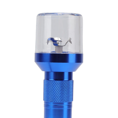 Electric Tobacco Herb Grinder Professional Aluminium Alloy Herb Tabacco Crusher for Herbal Medicine Seasoning Blue