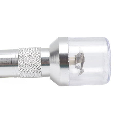 Electric Tobacco Herb Grinder Professional Aluminium Alloy Herb Tabacco Crusher for Herbal Medicine Seasoning Silver
