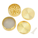 40mm Spice Grinder 4 Layers Aluminium Alloy Gold Coin Design Spice Crusher for Home Kitchen