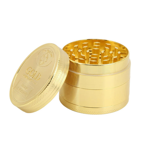 40mm Spice Grinder 4 Layers Aluminium Alloy Gold Coin Design Spice Crusher for Home Kitchen