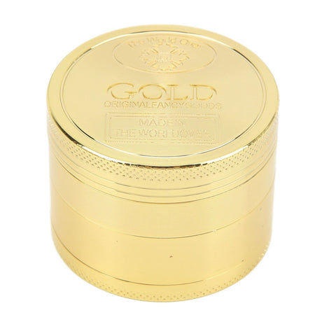 40mm Spice Grinder 4 Layers Aluminium Alloy Gold Coin Design Spice Crusher for Home Kitchen