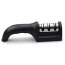 Knife Sharpener 3 Slot Kitchen Knives Sharpen Blade Sharpening Tool for Home Kitchen Black