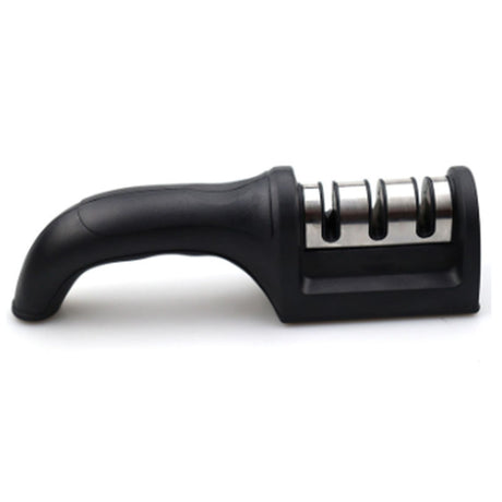 Knife Sharpener 3 Slot Kitchen Knives Sharpen Blade Sharpening Tool for Home Kitchen Black