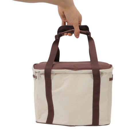 Insulated Lunch Bag Leak Proof Portable Reusable Lunch Box for Students Men Women and Office Workers L Coffee