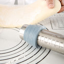 Adjustable Thicknes Flour Rolling Pin with Scale Mat Dough Scraper 430 Stainless Steel Cooking Tools Baking Utensils