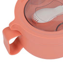 Insulated Bowl Leakage Proof 304 Stainless Steel Interior Thermal Soup Bowl with Handle for Noodle Bento 850ml Orange