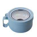 Insulated Bowl Leakage Proof 304 Stainless Steel Interior Thermal Soup Bowl with Handle for Noodle Bento 850ml Blue