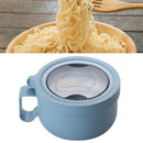 Insulated Bowl Leakage Proof 304 Stainless Steel Interior Thermal Soup Bowl with Handle for Noodle Bento 850ml Blue