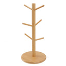 Coffee Cup Holder Space Saving Bamboo Coffee Mug Tree Rack Holder Organizer for Storage Display Drying Mugs