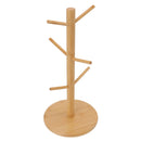 Coffee Cup Holder Space Saving Bamboo Coffee Mug Tree Rack Holder Organizer for Storage Display Drying Mugs