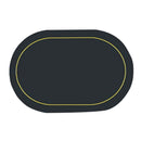 2Pcs Leather Oval Dining Food Mat Oil Proof Insulation Restaurant Table Home Hotel Non Slip Bowl Pad Placemat Black
