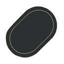 2Pcs Leather Oval Dining Food Mat Oil Proof Insulation Restaurant Table Home Hotel Non Slip Bowl Pad Placemat Black
