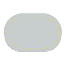 2Pcs Leather Oval Dining Food Mat Oil Proof Insulation Restaurant Table Home Hotel Non Slip Bowl Pad Placemat Light Gray