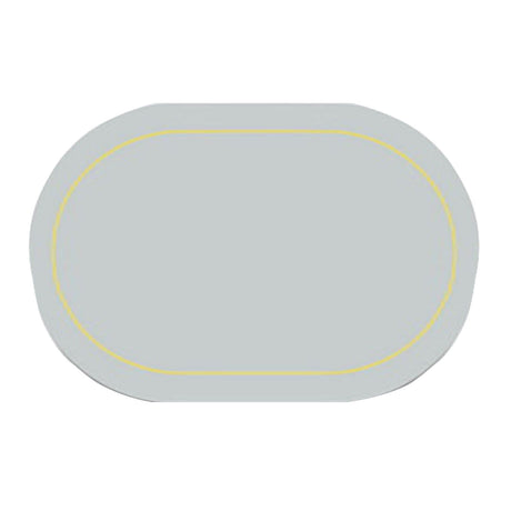 2Pcs Leather Oval Dining Food Mat Oil Proof Insulation Restaurant Table Home Hotel Non Slip Bowl Pad Placemat Light Gray