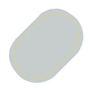 2Pcs Leather Oval Dining Food Mat Oil Proof Insulation Restaurant Table Home Hotel Non Slip Bowl Pad Placemat Light Gray