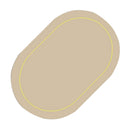 2Pcs Leather Oval Dining Food Mat Oil Proof Insulation Restaurant Table Home Hotel Non Slip Bowl Pad Placemat Light Gray
