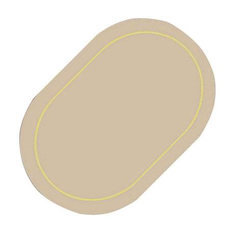 2Pcs Leather Oval Dining Food Mat Oil Proof Insulation Restaurant Table Home Hotel Non Slip Bowl Pad Placemat Light Gray