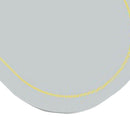 2Pcs Leather Oval Dining Food Mat Oil Proof Insulation Restaurant Table Home Hotel Non Slip Bowl Pad Placemat Light Gray