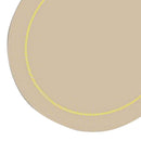 2Pcs Leather Oval Dining Food Mat Oil Proof Insulation Restaurant Table Home Hotel Non Slip Bowl Pad Placemat Light Gray