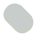 2Pcs Leather Oval Dining Food Mat Oil Proof Insulation Restaurant Table Home Hotel Non Slip Bowl Pad Placemat Light Gray
