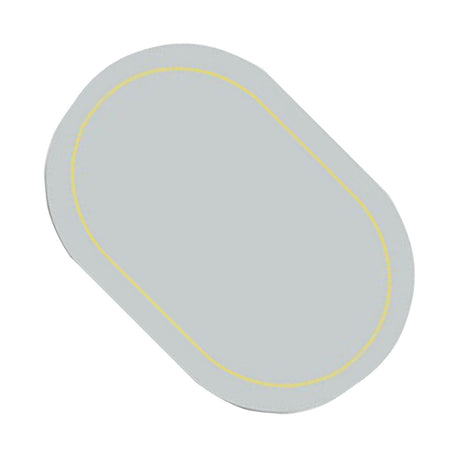 2Pcs Leather Oval Dining Food Mat Oil Proof Insulation Restaurant Table Home Hotel Non Slip Bowl Pad Placemat Light Gray