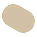 2Pcs Leather Oval Dining Food Mat Oil Proof Insulation Restaurant Table Home Hotel Non Slip Bowl Pad Placemat Light Gray