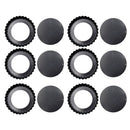 6PCS Removable Bottom Tart Pan Non Stick Coating Carbon Steel Black Quiche Pan for Kitchen