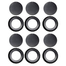 6PCS Removable Bottom Tart Pan Non Stick Coating Carbon Steel Black Quiche Pan for Kitchen