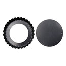 6PCS Removable Bottom Tart Pan Non Stick Coating Carbon Steel Black Quiche Pan for Kitchen
