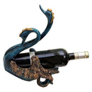 Luxury Swan Wine Rack Innovative Desktop Wine Cabinet Decorative Ornaments for Living Room Office Blue