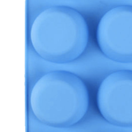 12 Cupcake Pan Soft Silicone Round Shape Easy Release Muffin Pan for Cupcake Muffin Gelatin Soap Candle Blue