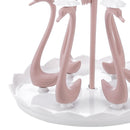 Swan Cup Holder with Rotating Drip Tray Plastic Rotatable Drinking Cup Drainer Stand Rack for Home Kitchen Pink 6 Heads