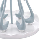 Swan Cup Holder with Rotating Drip Tray Plastic Rotatable Drinking Cup Drainer Stand Rack for Home Kitchen Blue 6 Heads