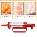 Biscuits Press Gun Kit Transparent Tube Food Grade Odorless Safe Biscuits Maker Press Machine Red