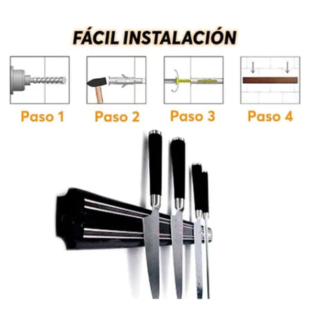 Magnetic Knife Holder Modern Simple Design Multi Use Wall Mount Knife Strip 38cm