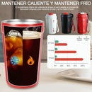 390ml Insulated Coffee Mug Keep Warm Cold Portable Stainless Steel Camping Mug for Home School Office Outdoor Red