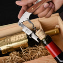 Wine Bottle Opener Corkscrew Stainless Steel Wood Easy Grip Portable Tool for Home