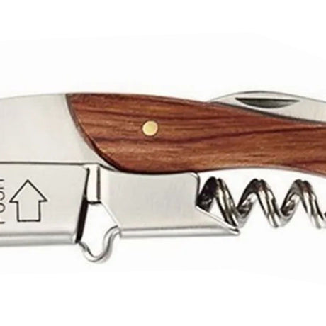 Wine Bottle Opener Corkscrew Stainless Steel Wood Easy Grip Portable Tool for Home
