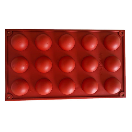 Semi Sphere Mold 15 Holes Silicone Semicircle Baking Mold for Cake Chocolate Mousse