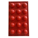 Semi Sphere Mold 15 Holes Silicone Semicircle Baking Mold for Cake Chocolate Mousse