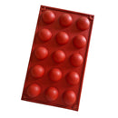 Semi Sphere Mold 15 Holes Silicone Semicircle Baking Mold for Cake Chocolate Mousse