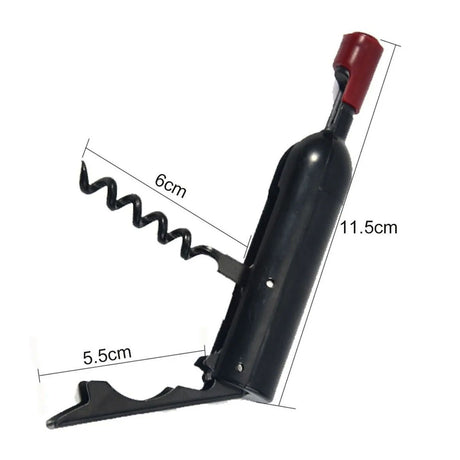Wine Opener Black Multifunctional Magnet Design Portable Stainless Steel Wine Opener