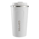 Smart Temperature Display Coffee Cup Portable 304 Stainless Steel Insulation Cup Simple Style Pure Color Generation 2nd White 380ml